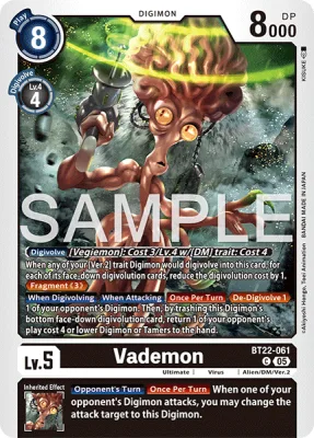 Vademon, Digimon card BT22-061