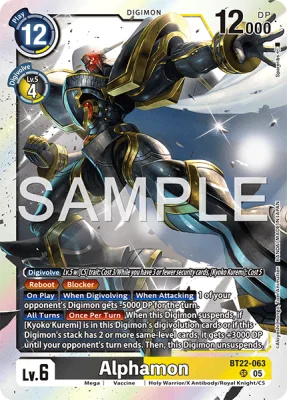 Alphamon, Digimon card BT22-063
