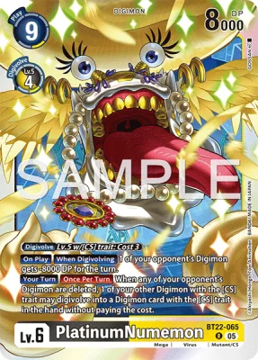 PlatinumNumemon, Digimon card BT22-065