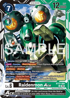 Raidenmon ACE, Digimon card BT22-066