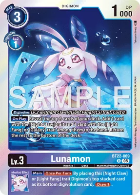 Lunamon, Digimon card BT22-069