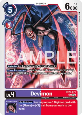 Devimon, Digimon card BT22-071