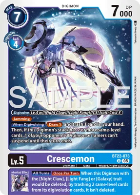 Crescemon, Digimon card BT22-073