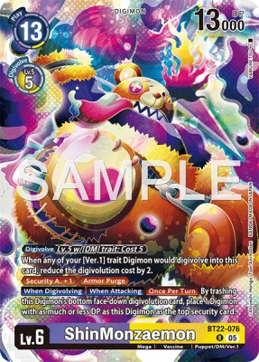 ShinMonzaemon, Digimon card BT22-076