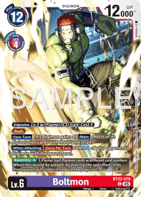 Boltmon, Digimon card BT22-078