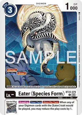 Eater (Species Form), Digimon card BT22-079