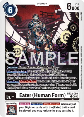 Eater (Human Form), Digimon card BT22-080