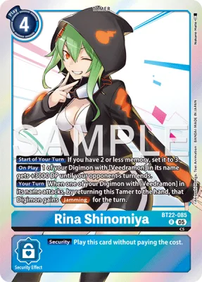 Rina Shinomiya, Digimon card BT22-085