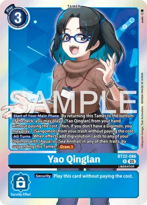 Yao Qinglan, Digimon card BT22-086