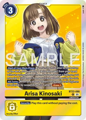 Arisa Kinosaki, Digimon card BT22-088