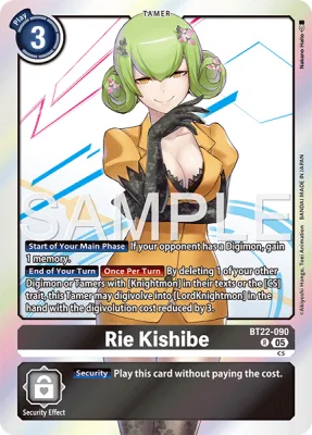 Rie Kishibe, Digimon card BT22-090