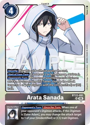 Arata Sanada, Digimon card BT22-091