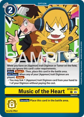 Music of the Heart, Digimon card BT22-097