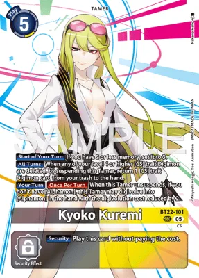 Kyoko Kuremi, Digimon card BT22-101