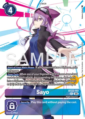 Sayo, Digimon card BT22-102