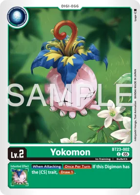 Yokomon, Digimon card BT23-002