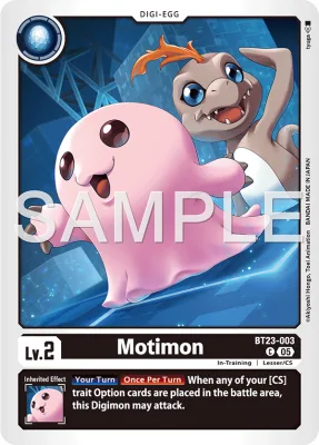 Motimon, Digimon card BT23-003