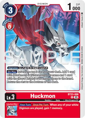 Huckmon, Digimon card BT23-006