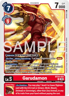 Garudamon, Digimon card BT23-012