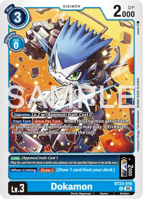 Dokamon, Digimon card BT23-016