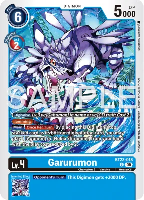 Garurumon, Digimon card BT23-018