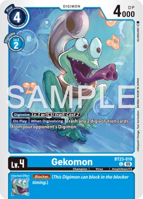 Gekomon, Digimon card BT23-019
