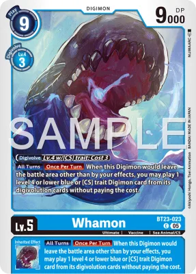 Whamon, Digimon card BT23-023