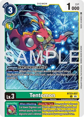 Tentomon, Digimon card BT23-037