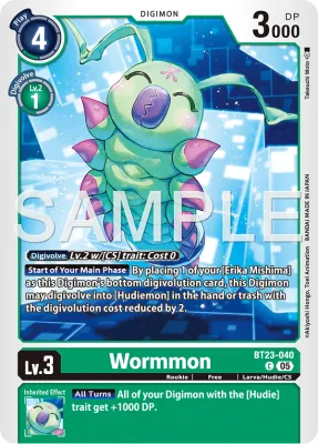 Wormmon, Digimon card BT23-040