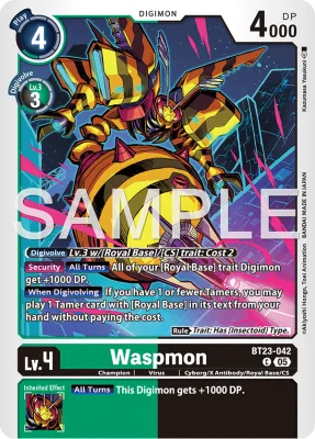 Waspmon, Digimon card BT23-042