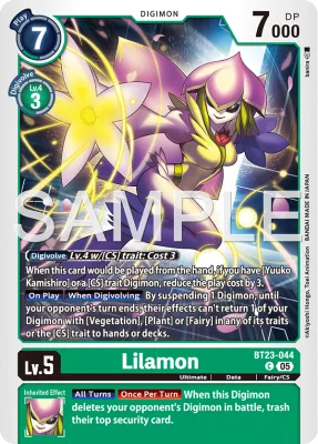 Lilamon, Digimon card BT23-044