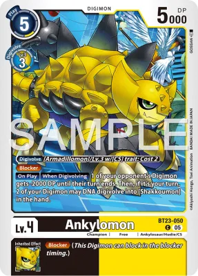 Ankylomon, Digimon card BT23-050
