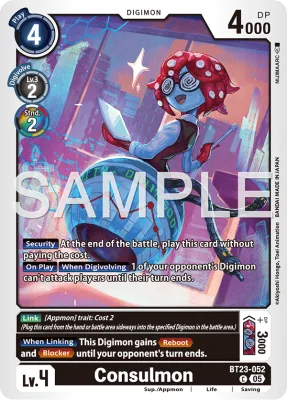 Consulmon, Digimon card BT23-052