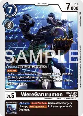 WereGarurumon, Digimon card BT23-056