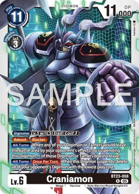 Craniamon, Digimon card BT23-058