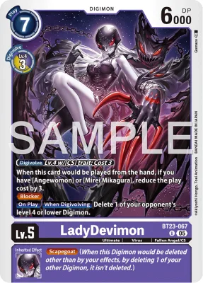 LadyDevimon, Digimon card BT23-067