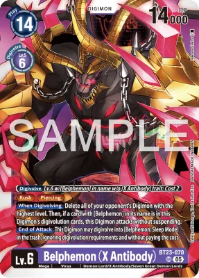 Belphemon (X Antibody), Digimon card BT23-070