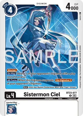 Sistermon Ciel, Digimon card BT23-077
