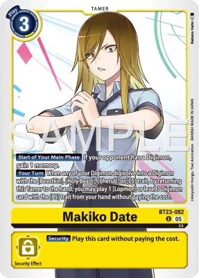 Makiko Date, Digimon card BT23-082