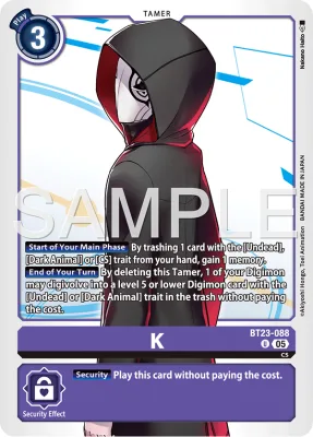 K, Digimon card BT23-088