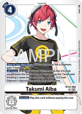 Takumi Aiba, Digimon card BT23-089