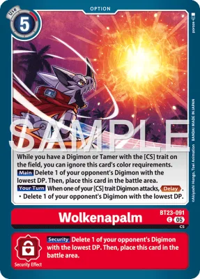 Wolkenapalm, Digimon card BT23-091
