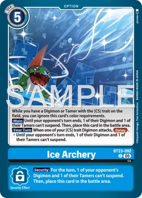 Ice Archery, Digimon card BT23-092