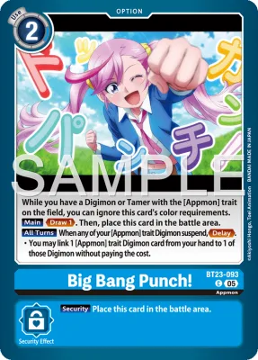 Big Bang Punch!, Digimon card BT23-093