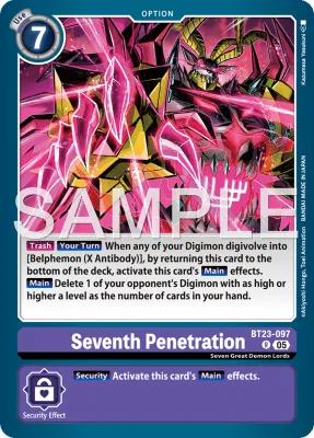 Seventh Penetration, Digimon card BT23-097