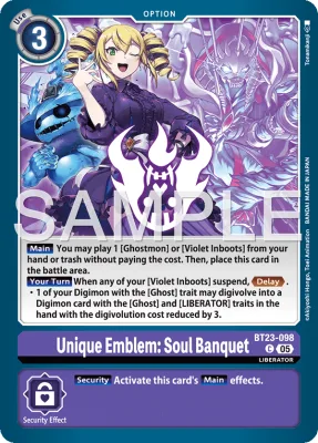 Unique Emblem: Soul Banquet, Digimon card BT23-098