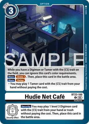 Hudie Net Café, Digimon card BT23-100