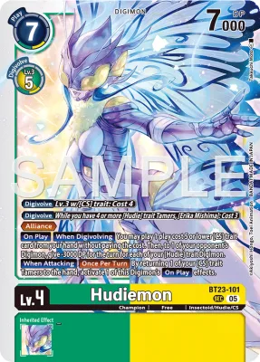 Hudiemon, Digimon card BT23-101