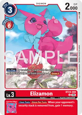 Elizamon, Digimon card BT24-008