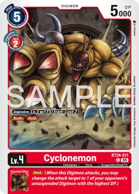 Cyclonemon, Digimon card BT24-011